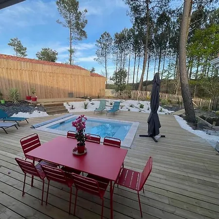 ヴィラ Les Pins, Terrasse, Piscine Et Jardin Clot, Vue Foret Mimizan-Plage